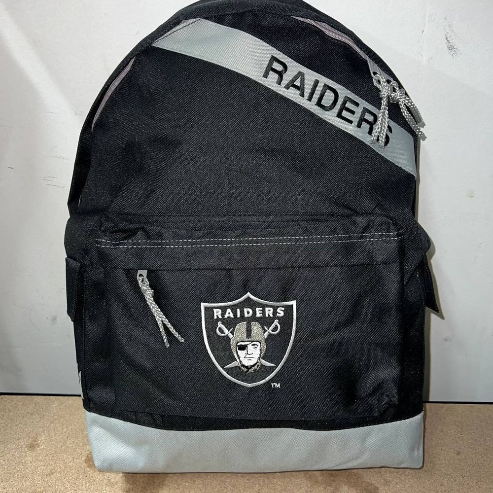 Vintage Las Vegas‎ Raiders Backpack Bag Black NHL Nasco Embroidered